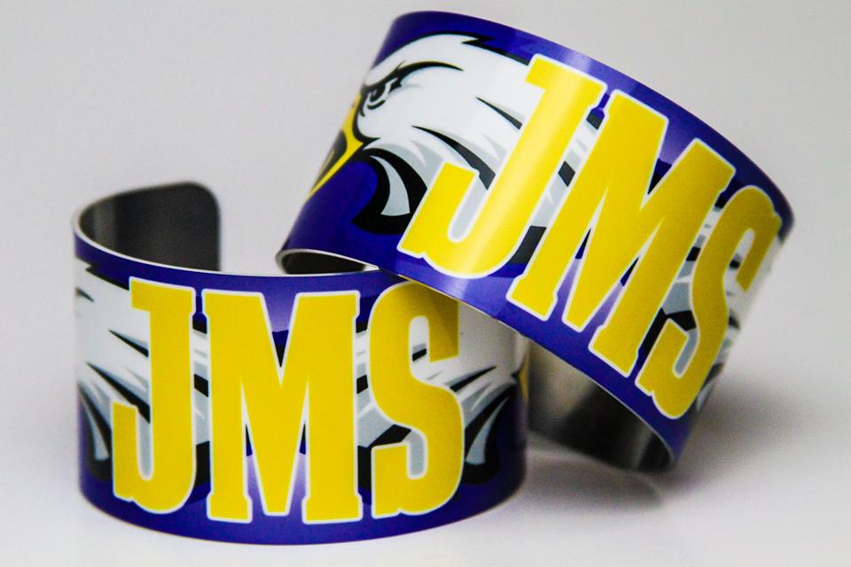 JMS Eagles Bracelets made with sublimation printing