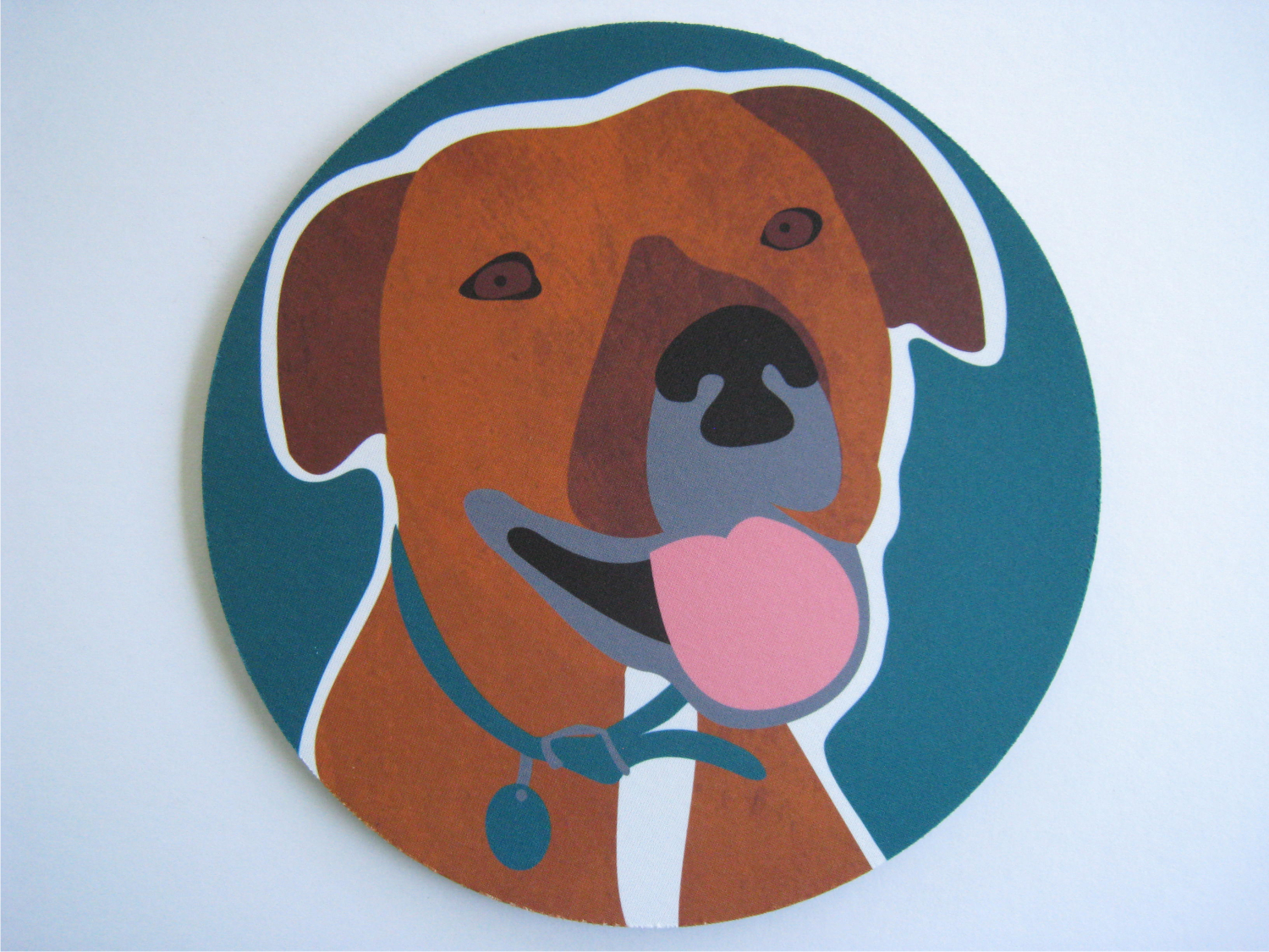 Brindle Pit Bull Mouse Pad made with sublimation printing