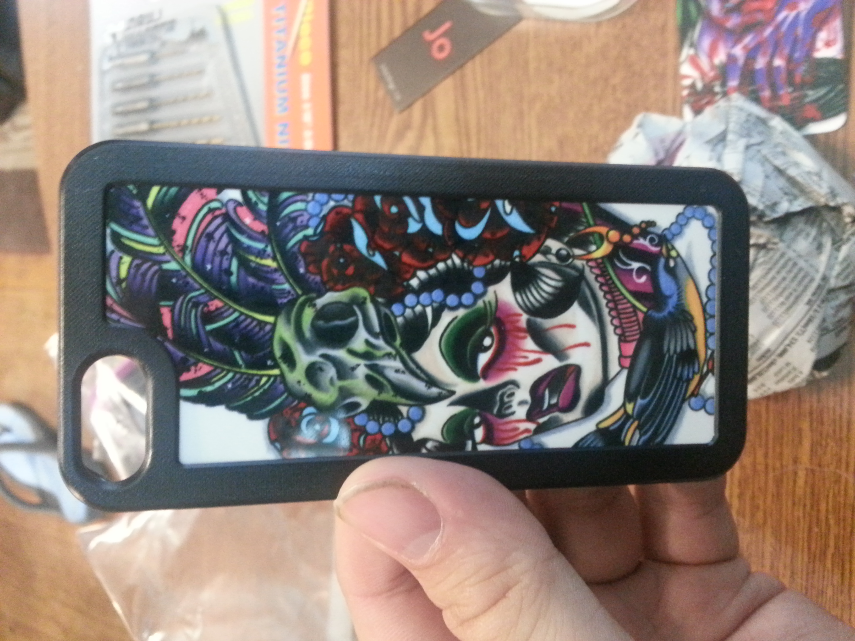 iPhone 5 Cases for Local Tattoo Legend Paul Kirk made with sublimation printing