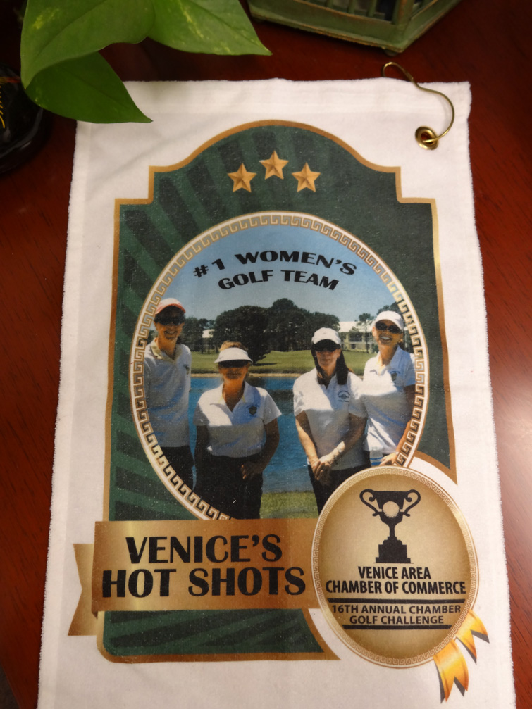 Team Golf Towel made with sublimation printing