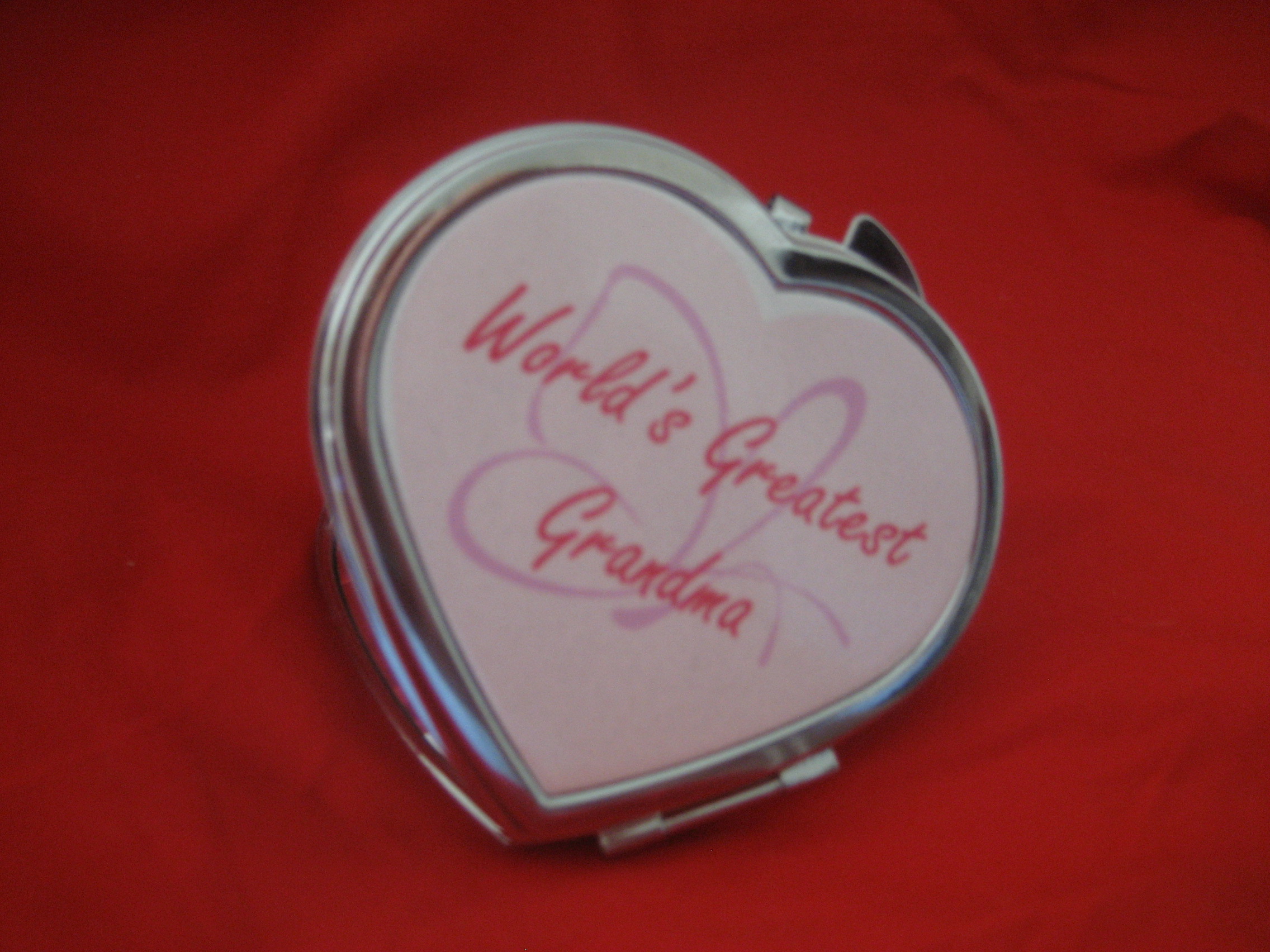 Heart Compact made with sublimation printing