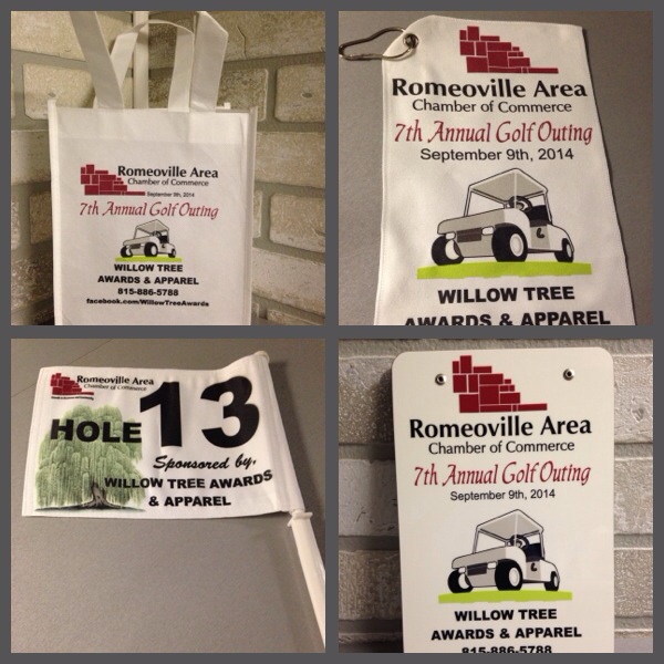 Golf outing sponsor kit made with sublimation printing