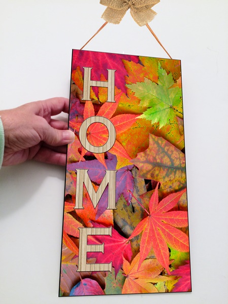 Home Fall Photo Panel made with sublimation printing
