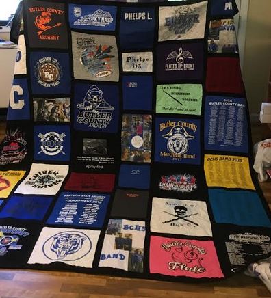 Personalized tshirt quilt made with sublimation printing