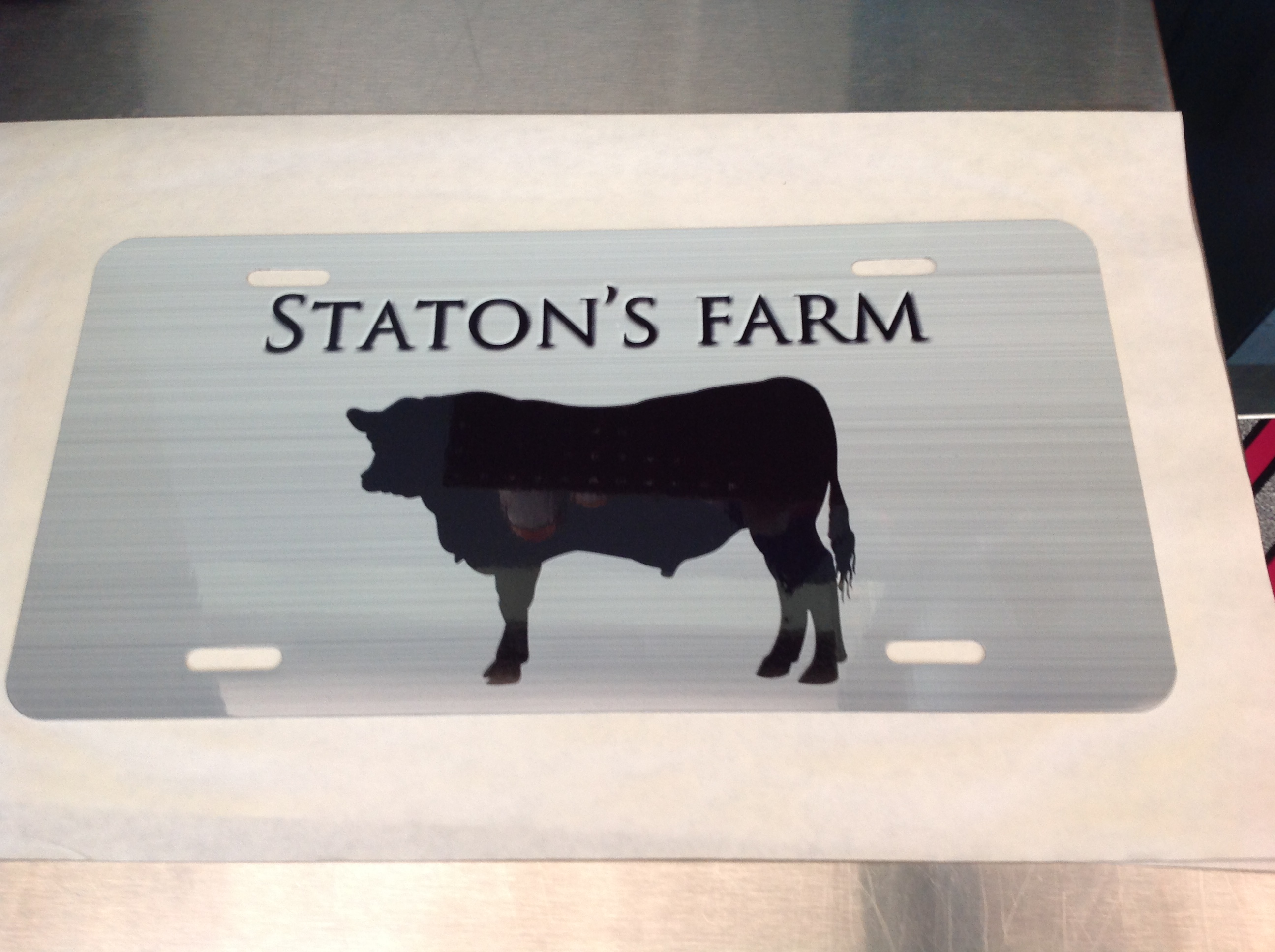 Farm Plate made with sublimation printing