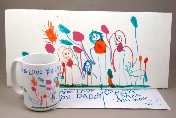 Family portrait mug made with sublimation printing
