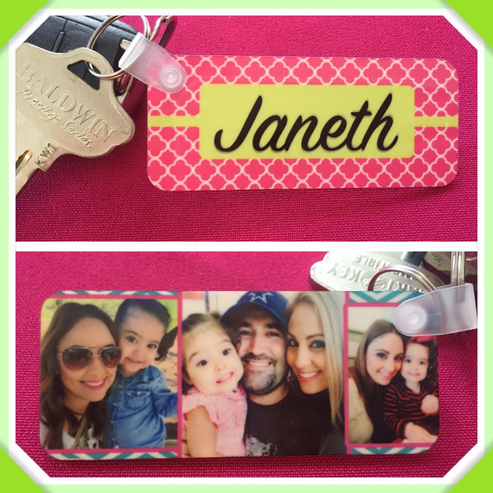 Monogram & Photo Key Chain! made with sublimation printing