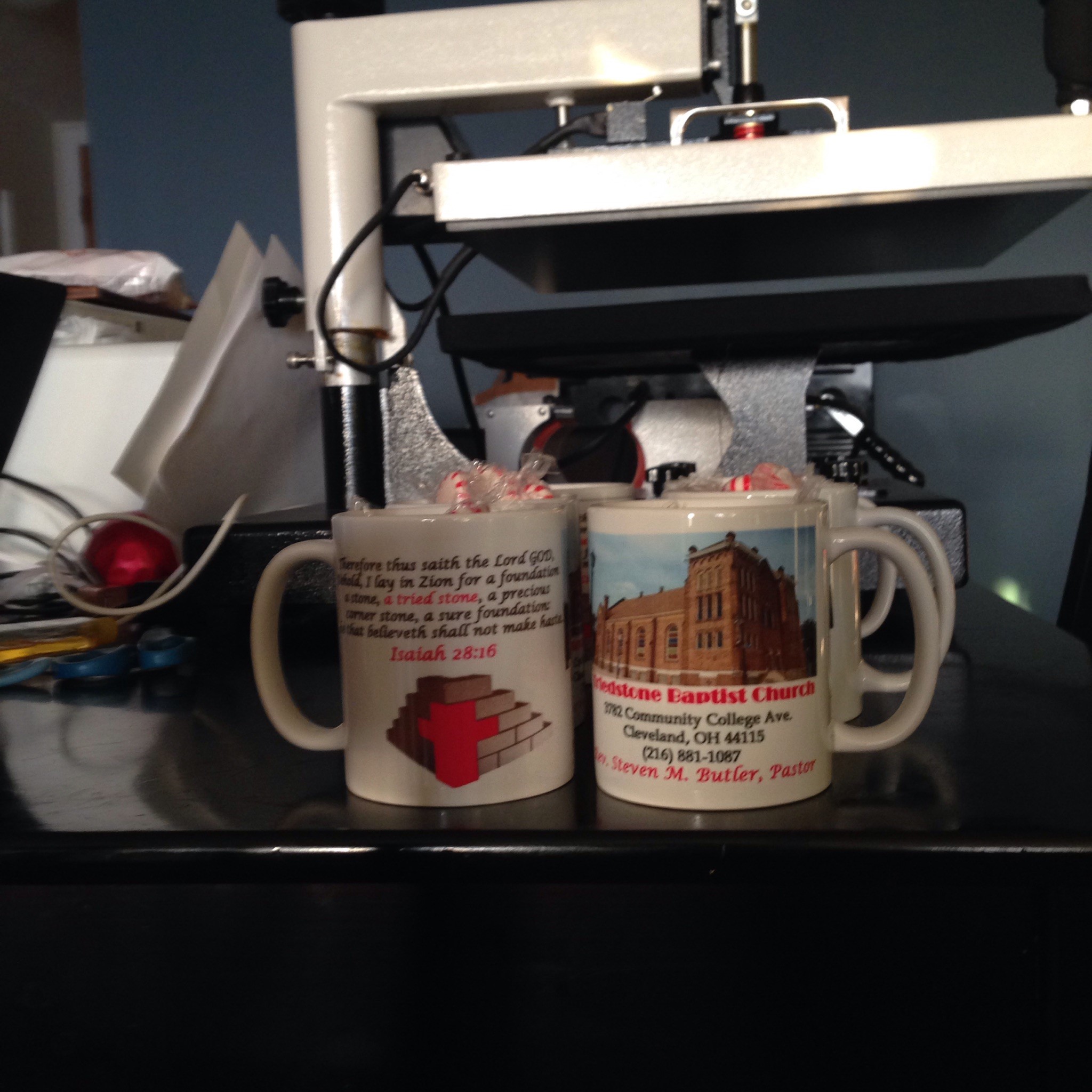 Church Promo Mugs made with sublimation printing