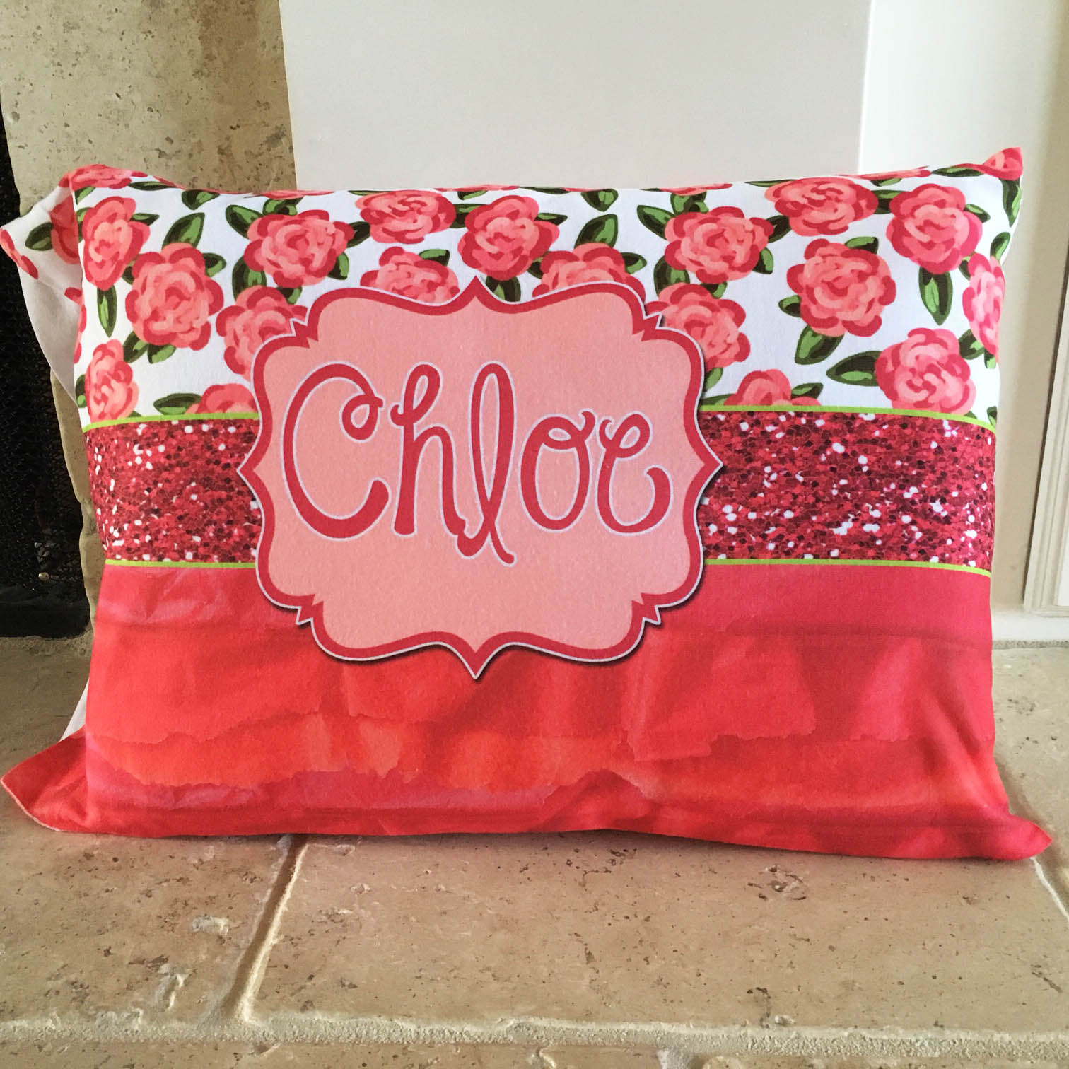 Personalized Travel Pillowcase made with sublimation printing