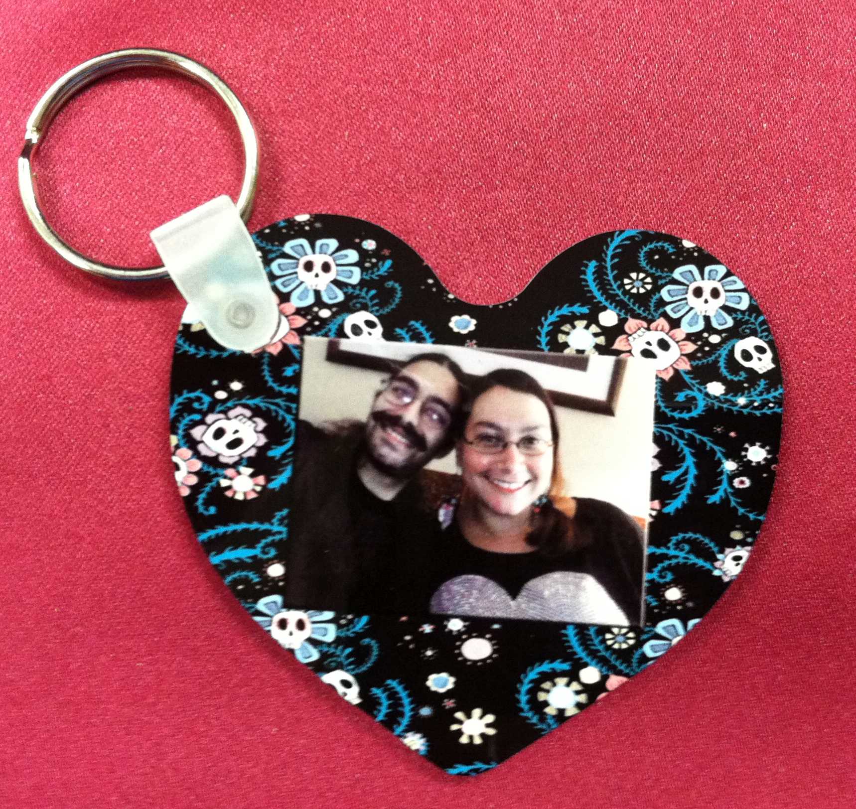 Anniversary Heart Key Tag made with sublimation printing