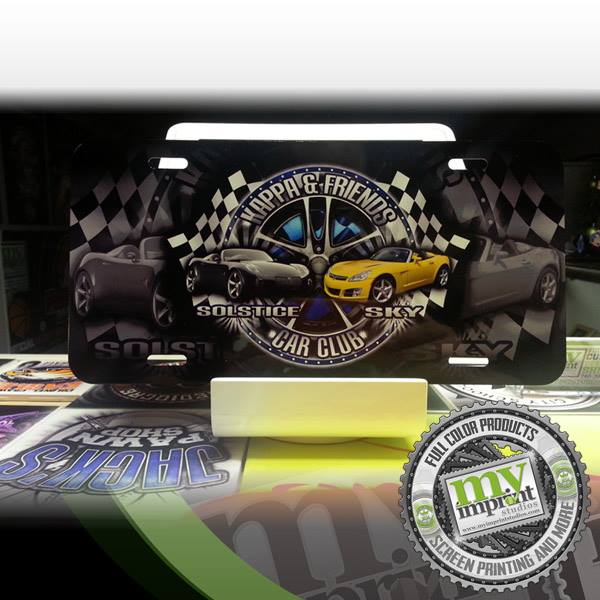 License Plate made with sublimation printing