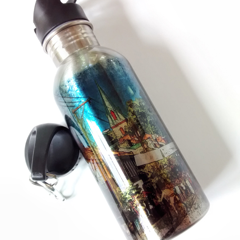 Waiting to Run Stainless Water Bottle made with sublimation printing