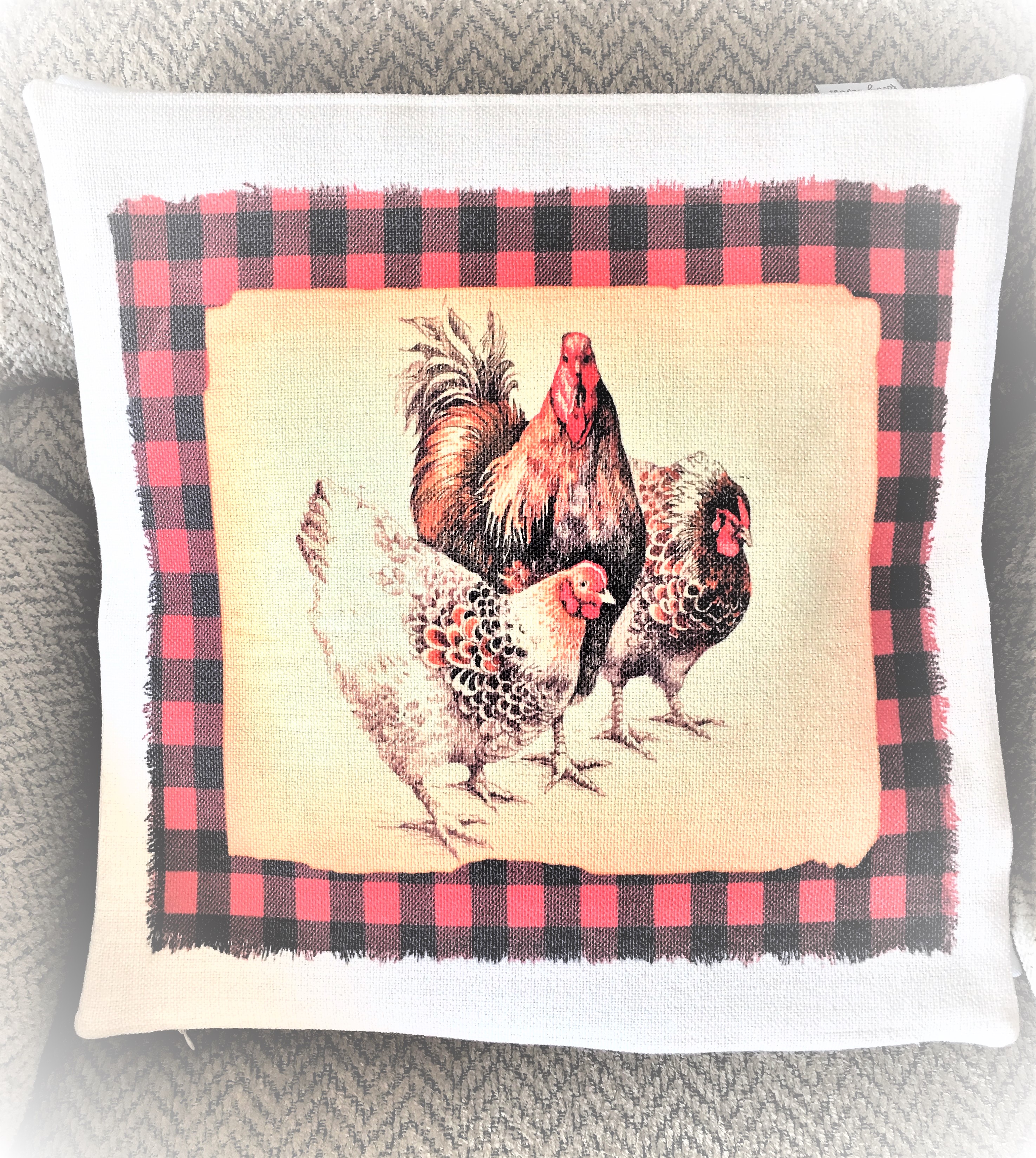 PolyLinen Zippered Pillow Sham made with sublimation printing