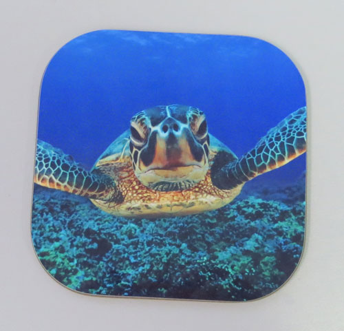 Hardboard Coaster under the sea made with sublimation printing
