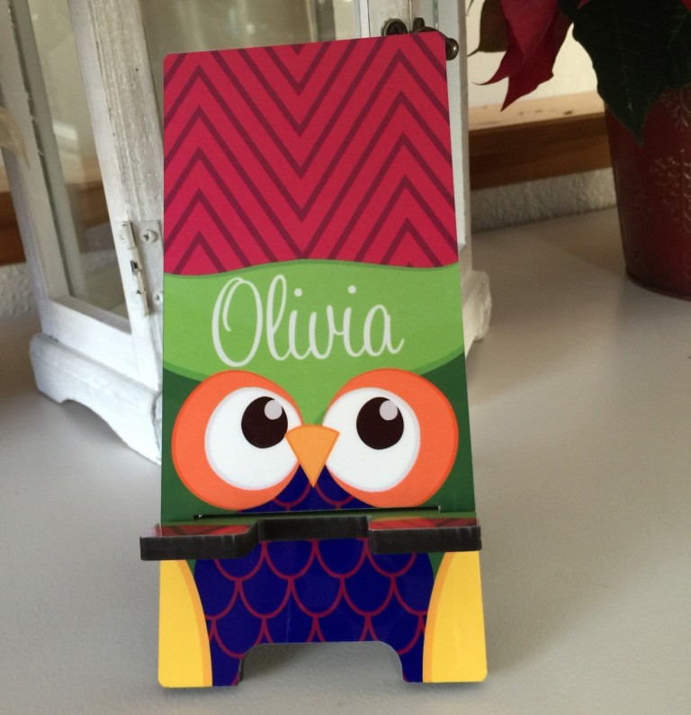 Owl Face Phone Stand made with sublimation printing