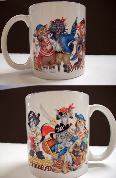 Big Cat Designs Coffee Mugs made with sublimation printing