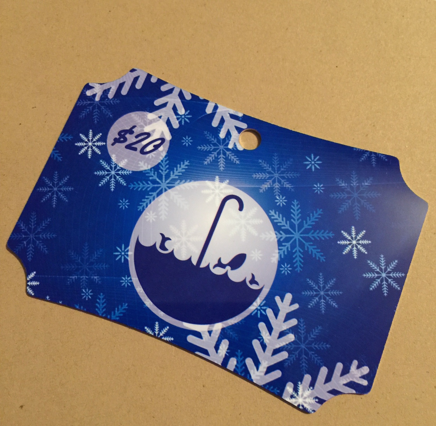 Gift Card made with sublimation printing