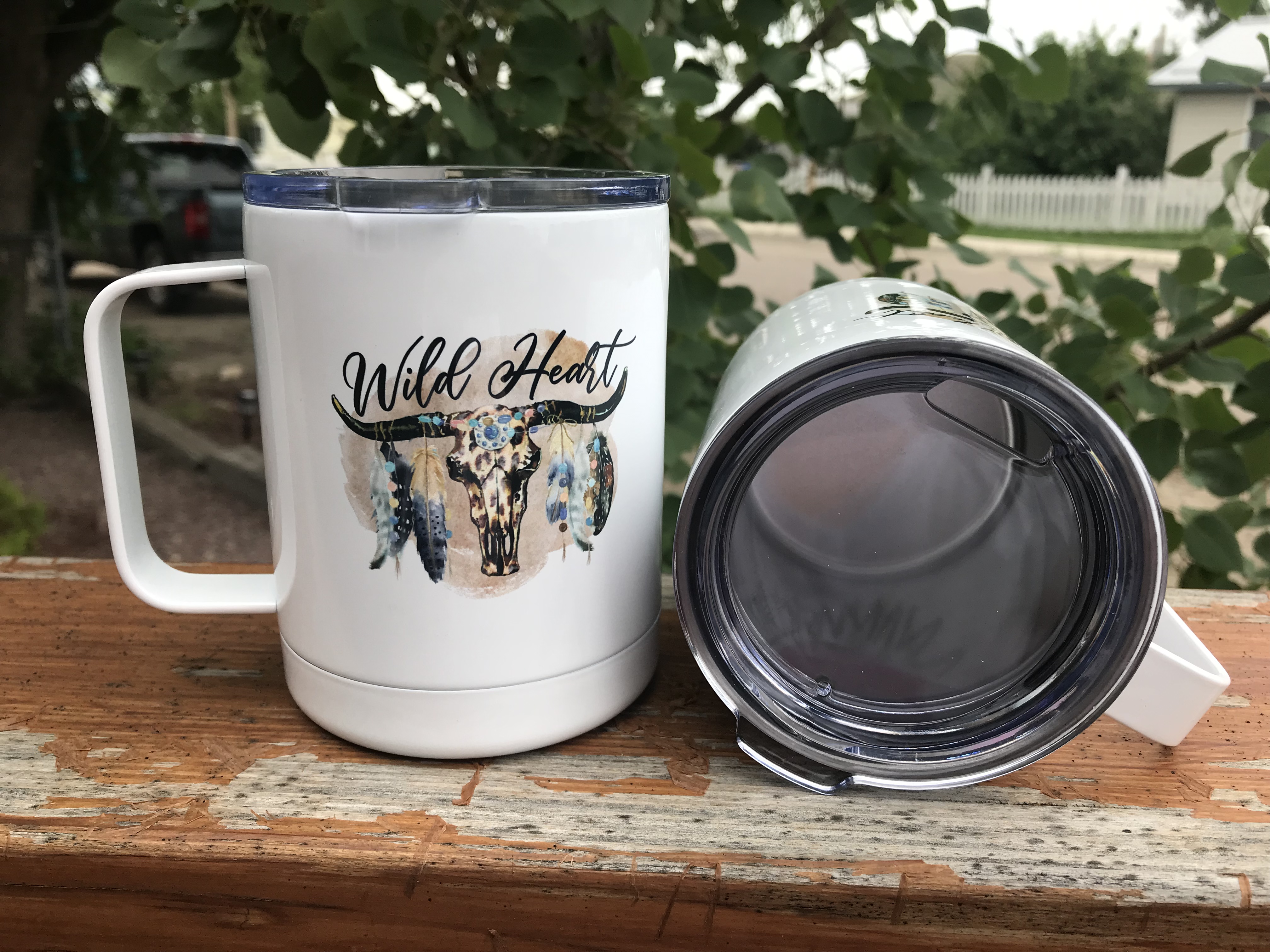 Wild Heart Stainless Steel 15 oz mug made with sublimation printing