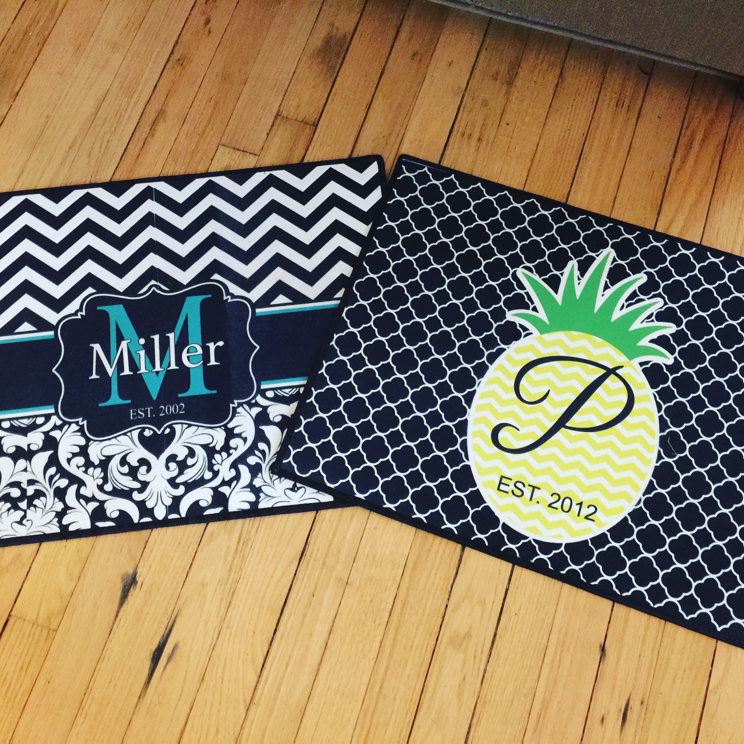Personalized Door mats made with sublimation printing