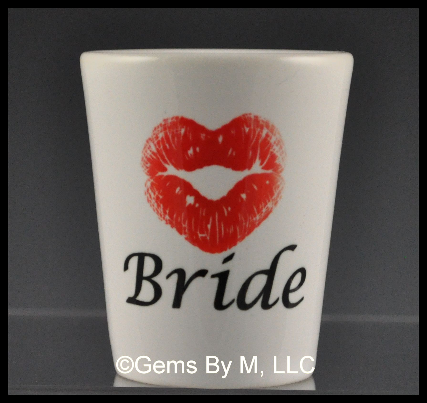 Bride Shotglass made with sublimation printing