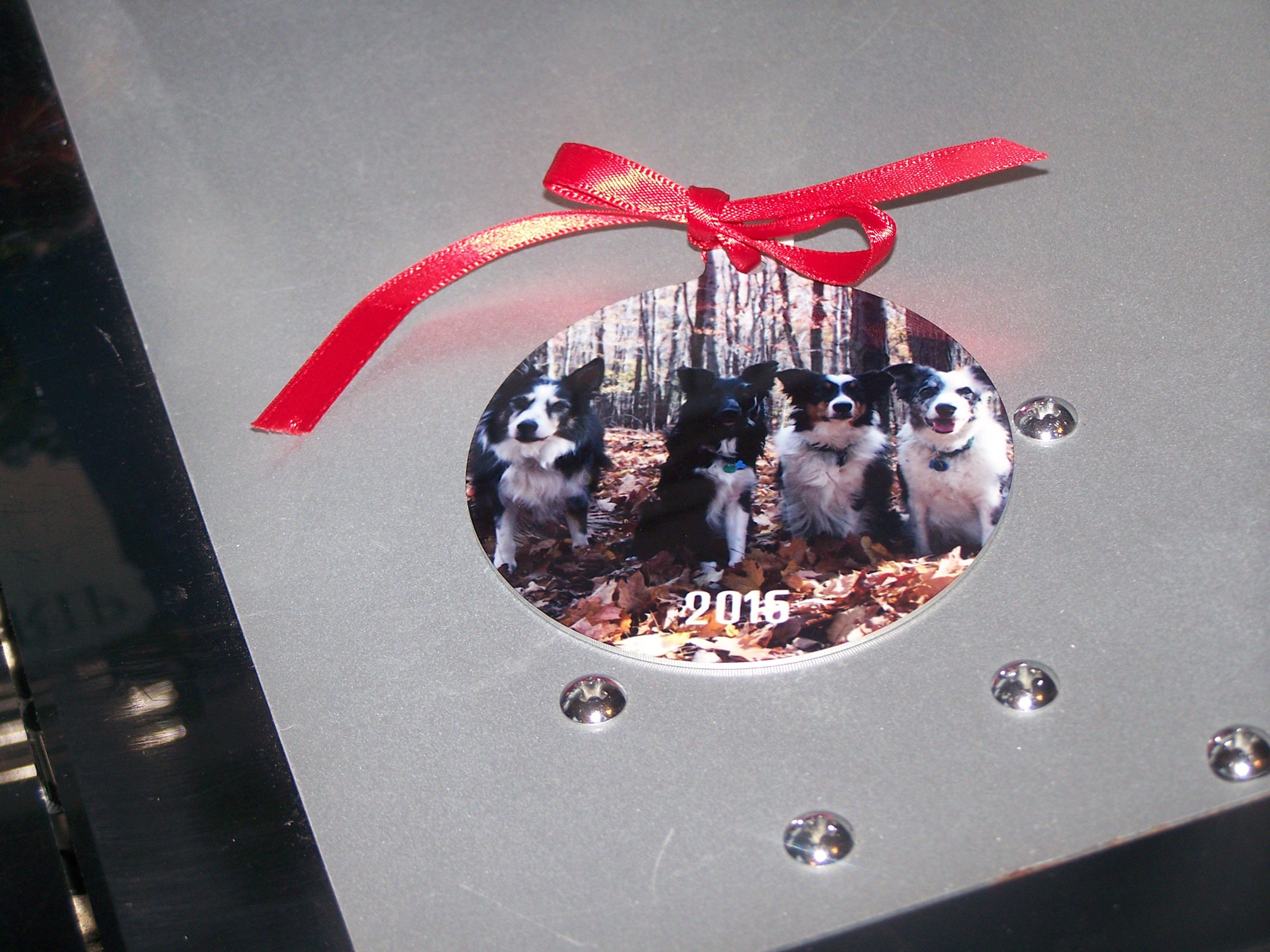 Personalized Christmas Ornament made with sublimation printing