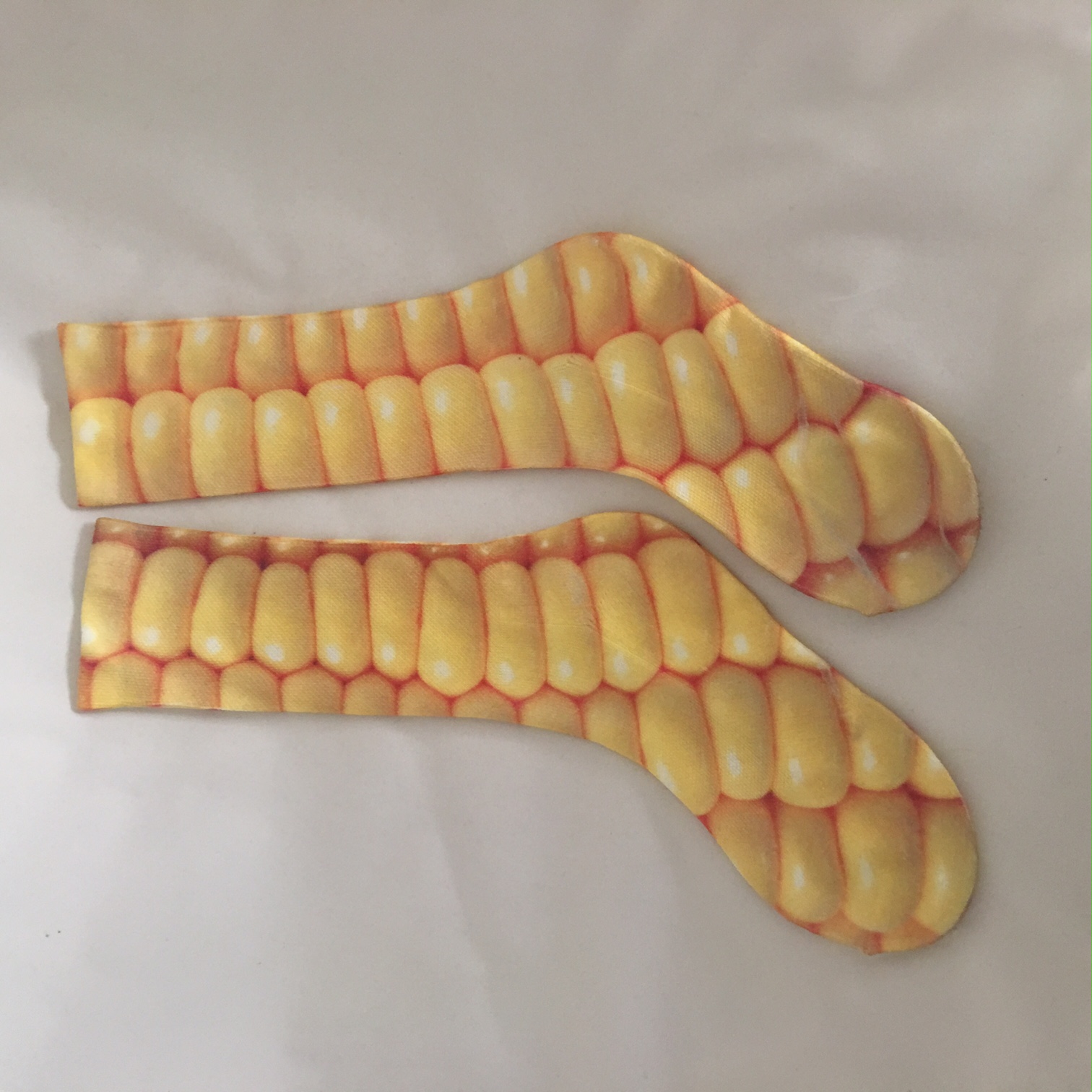 Corn on The Cob Socks made with sublimation printing