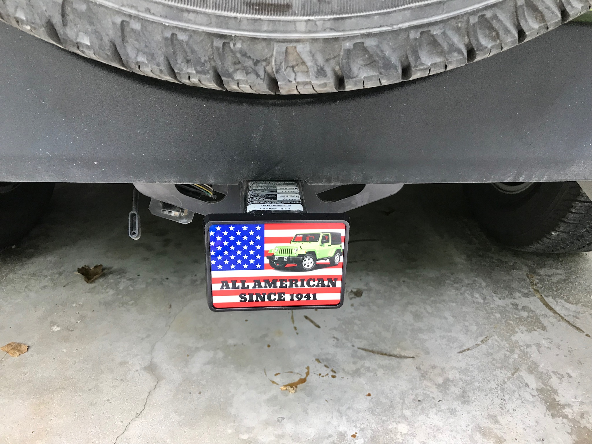Jeep HITCH COVER made with sublimation printing