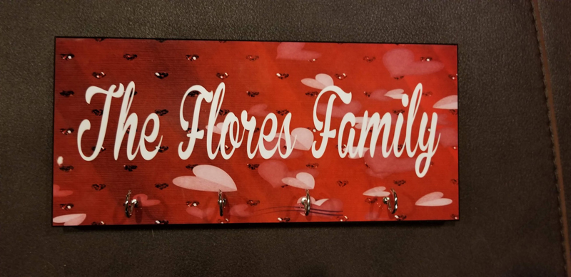 Key hanger made with sublimation printing