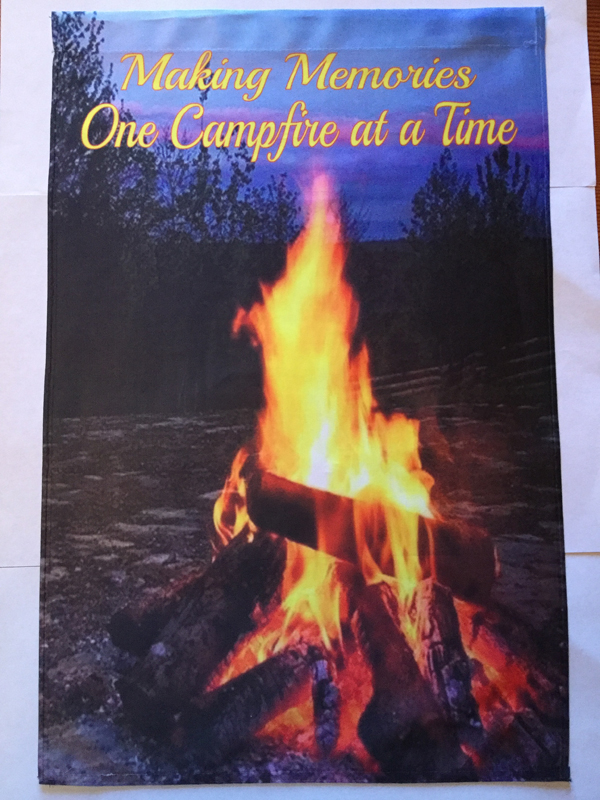 Campfire Flag made with sublimation printing