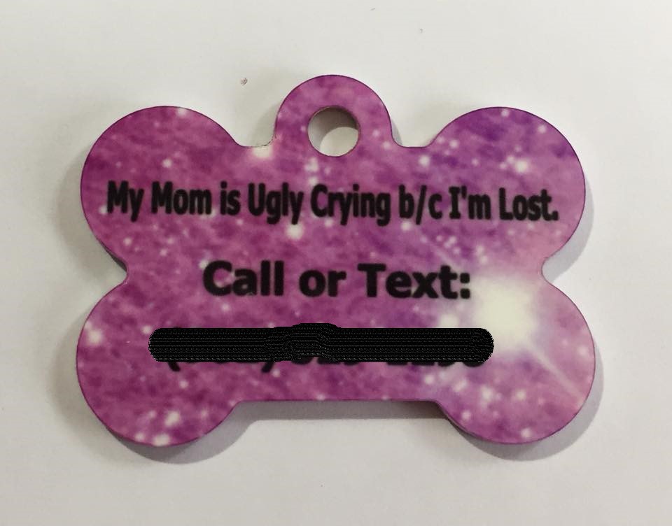 2 Sided Dog Bone Tag made with sublimation printing