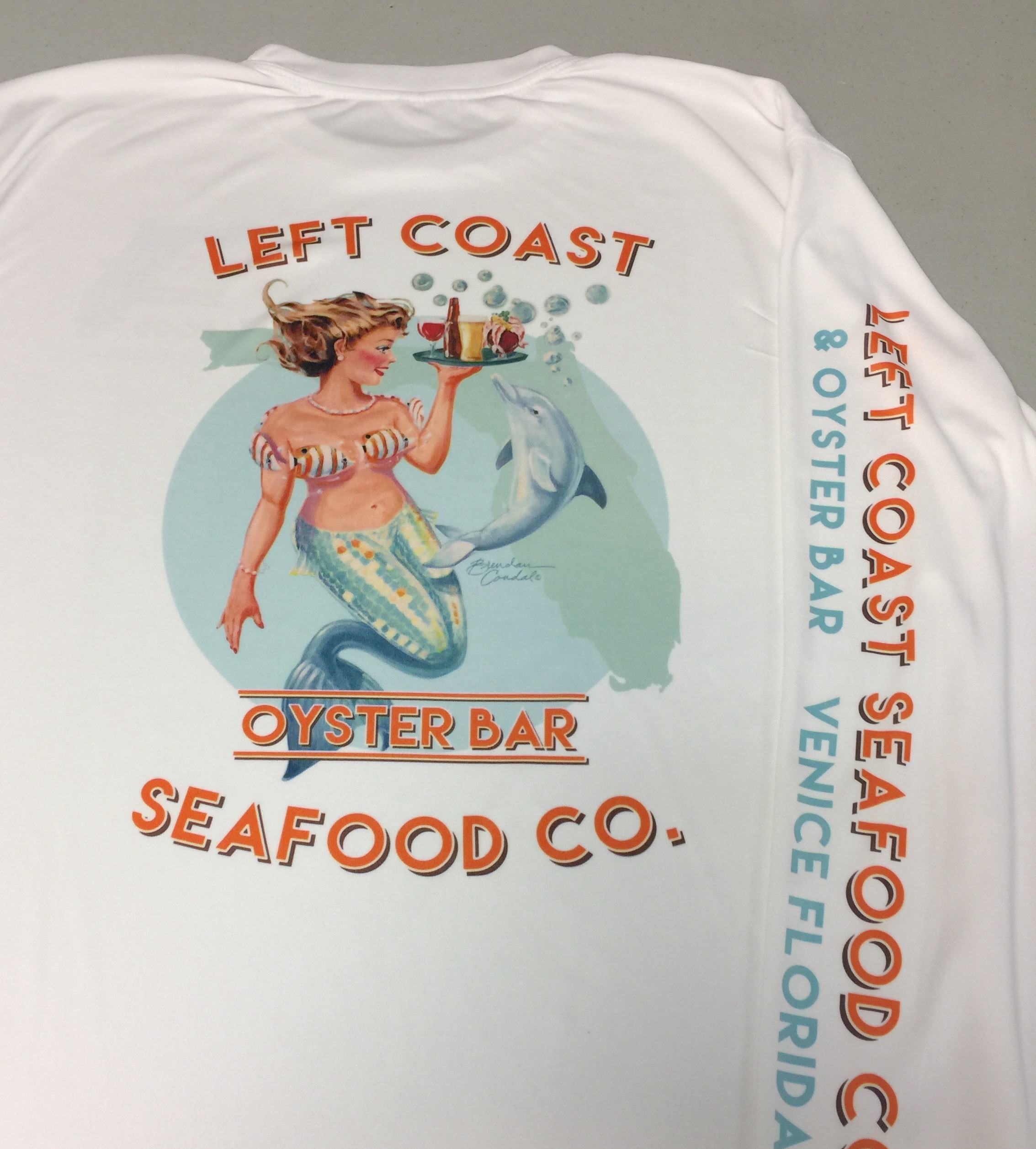 Left Coast made with sublimation printing