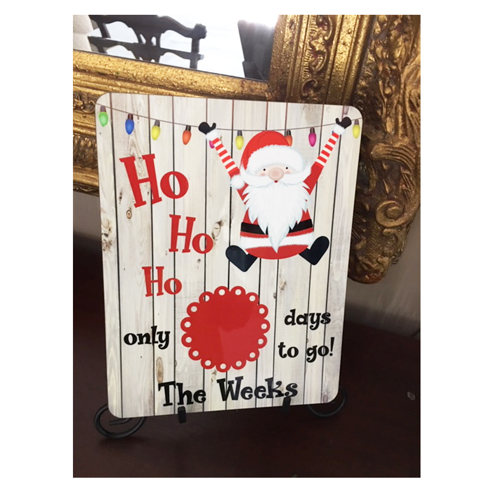 Christmas Countdown Board made with sublimation printing