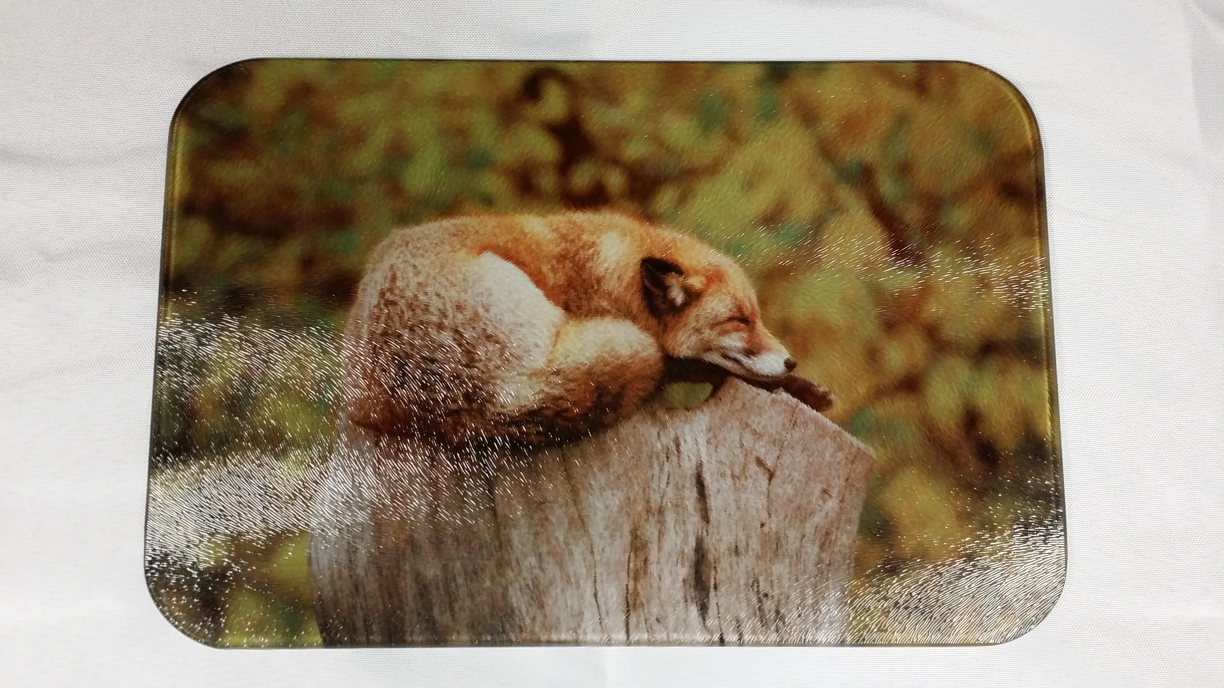 SLEEPING FOX made with sublimation printing