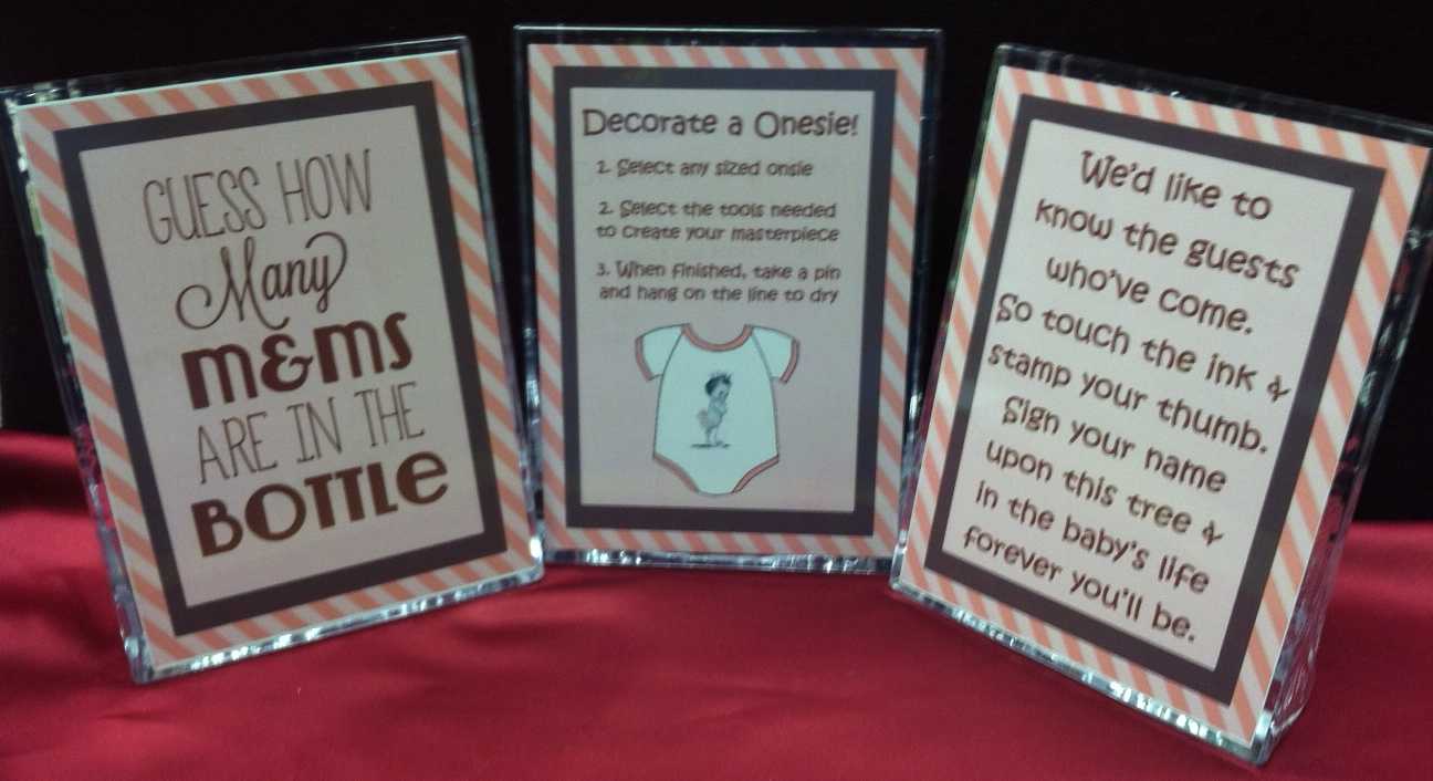 Baby Shower Signage made with sublimation printing