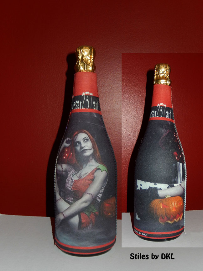 Art Wine bottle insulator made with sublimation printing