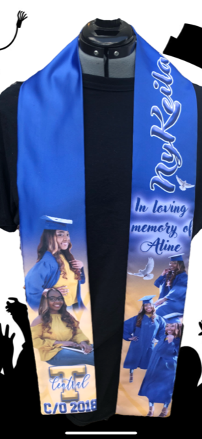Graduation Time Stole made with sublimation printing