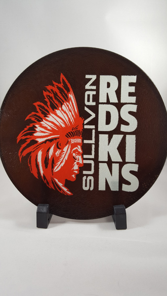 School Spirit! Glass Cutting Board made with sublimation printing