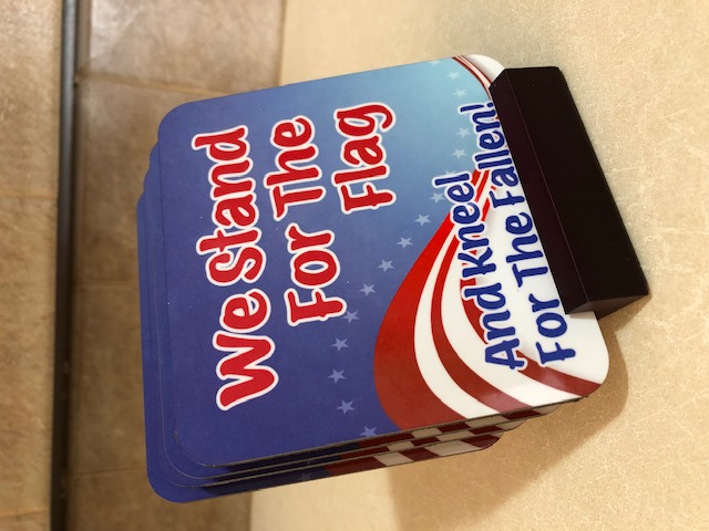 Stand For The Flag Coasters made with sublimation printing