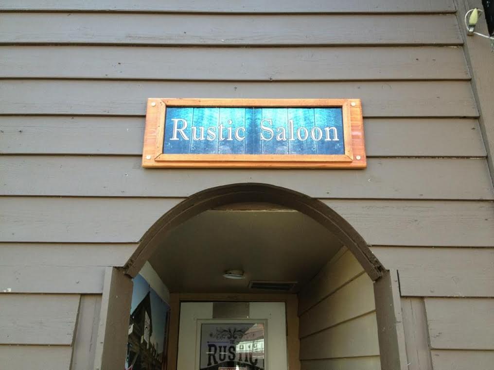 Rustic Saloon Sign made with sublimation printing