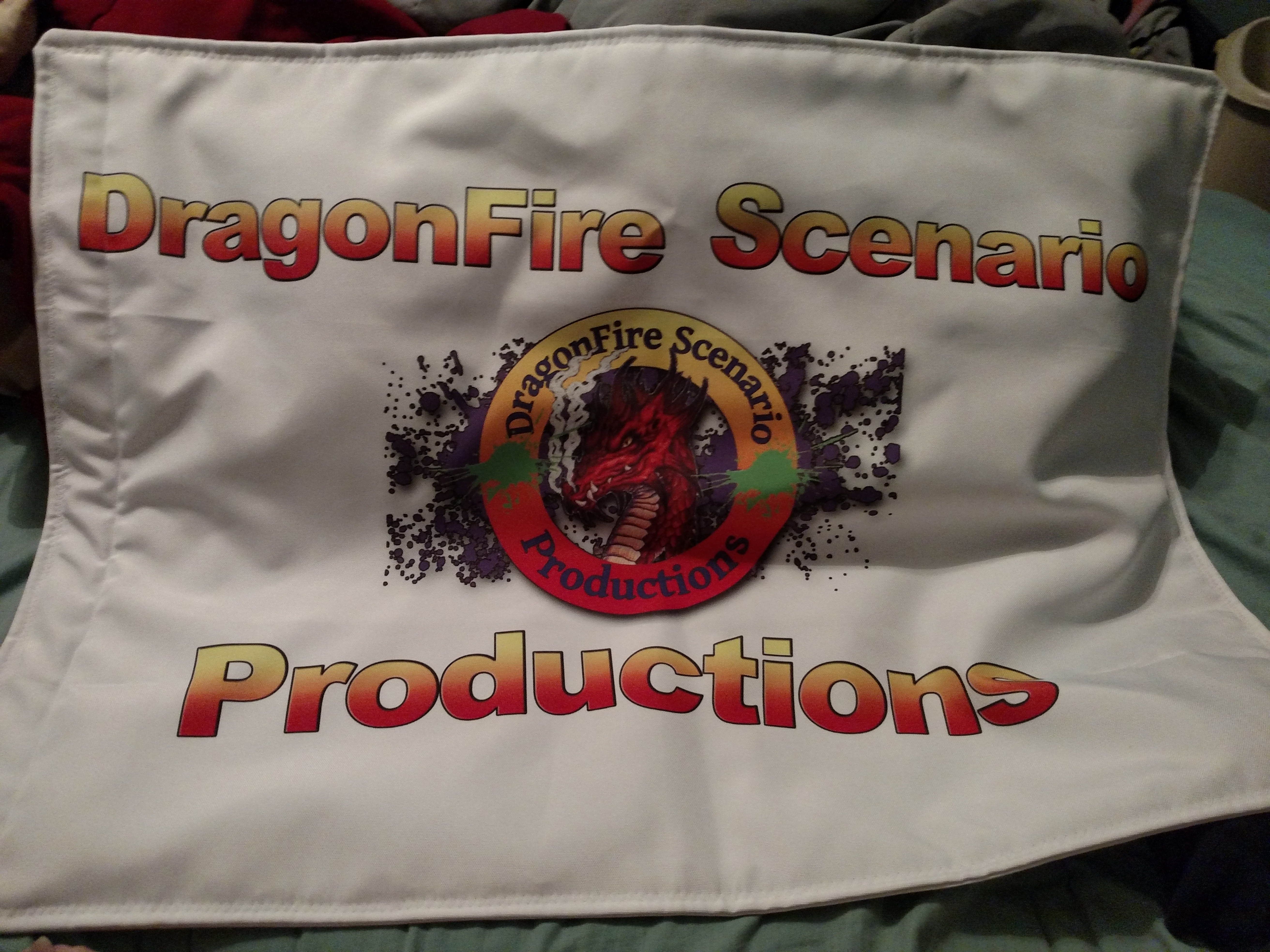 Custom flag made with sublimation printing