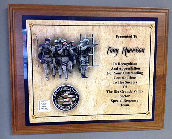 Swat Tile Plaque made with sublimation printing