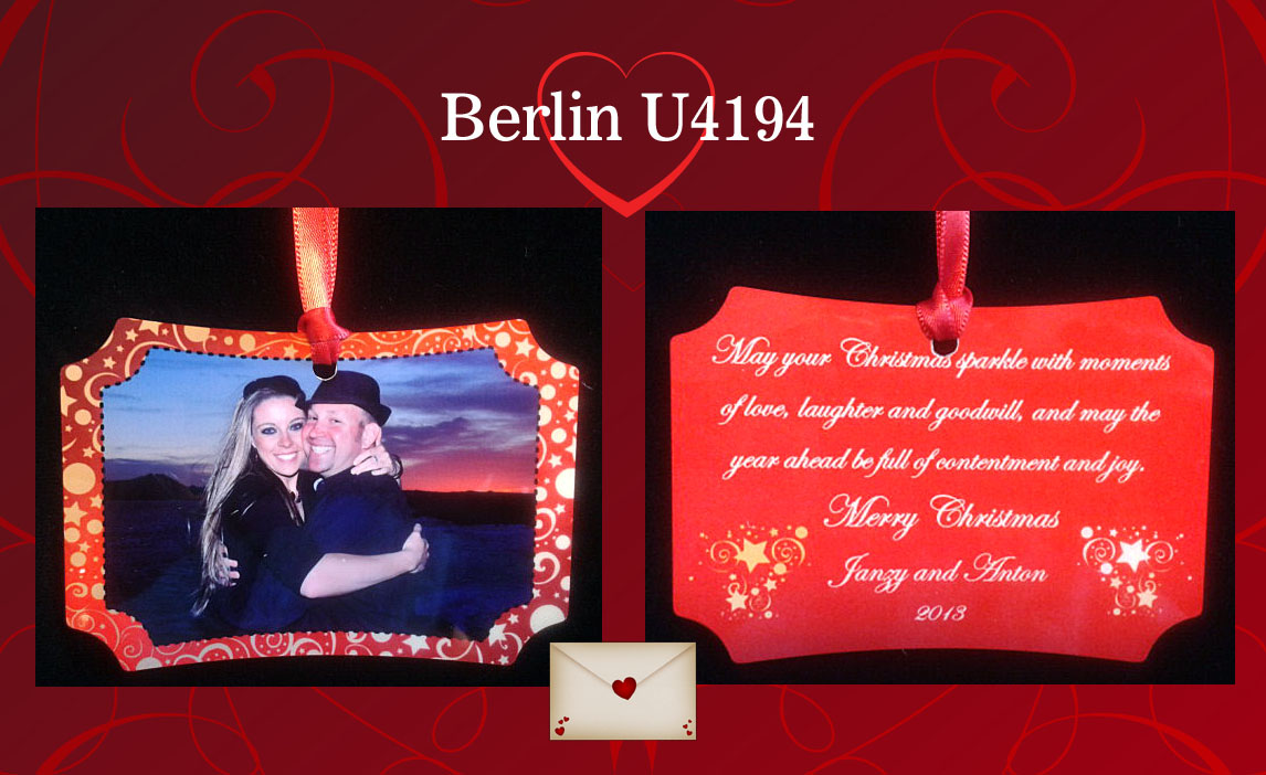 Berlin Ornament made with sublimation printing