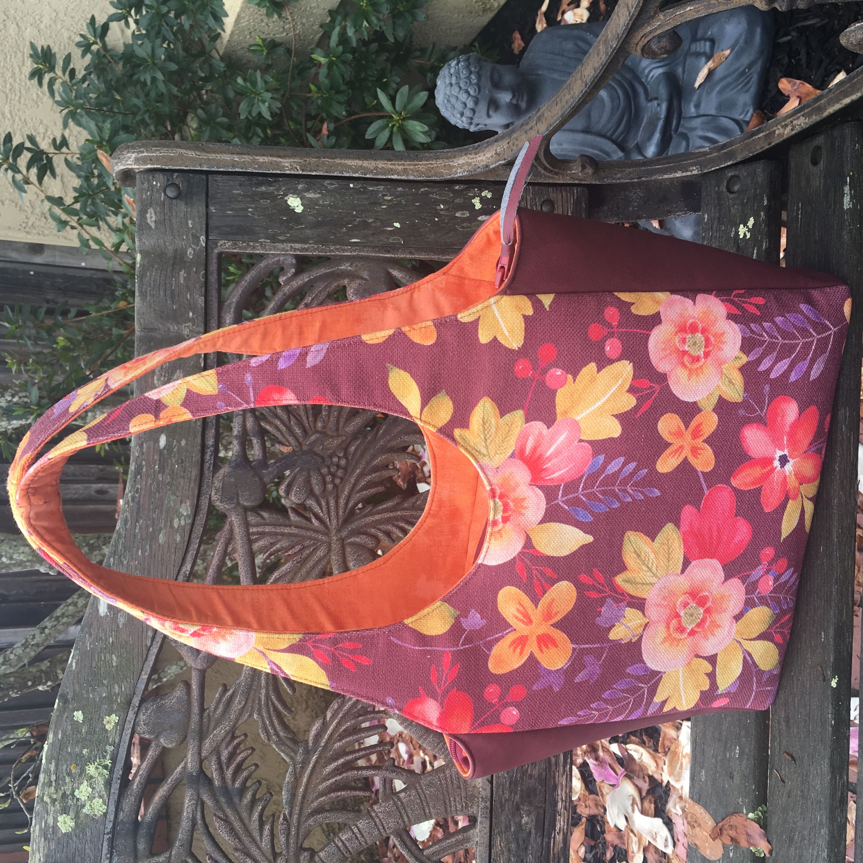 Handmade Linen Tote made with sublimation printing