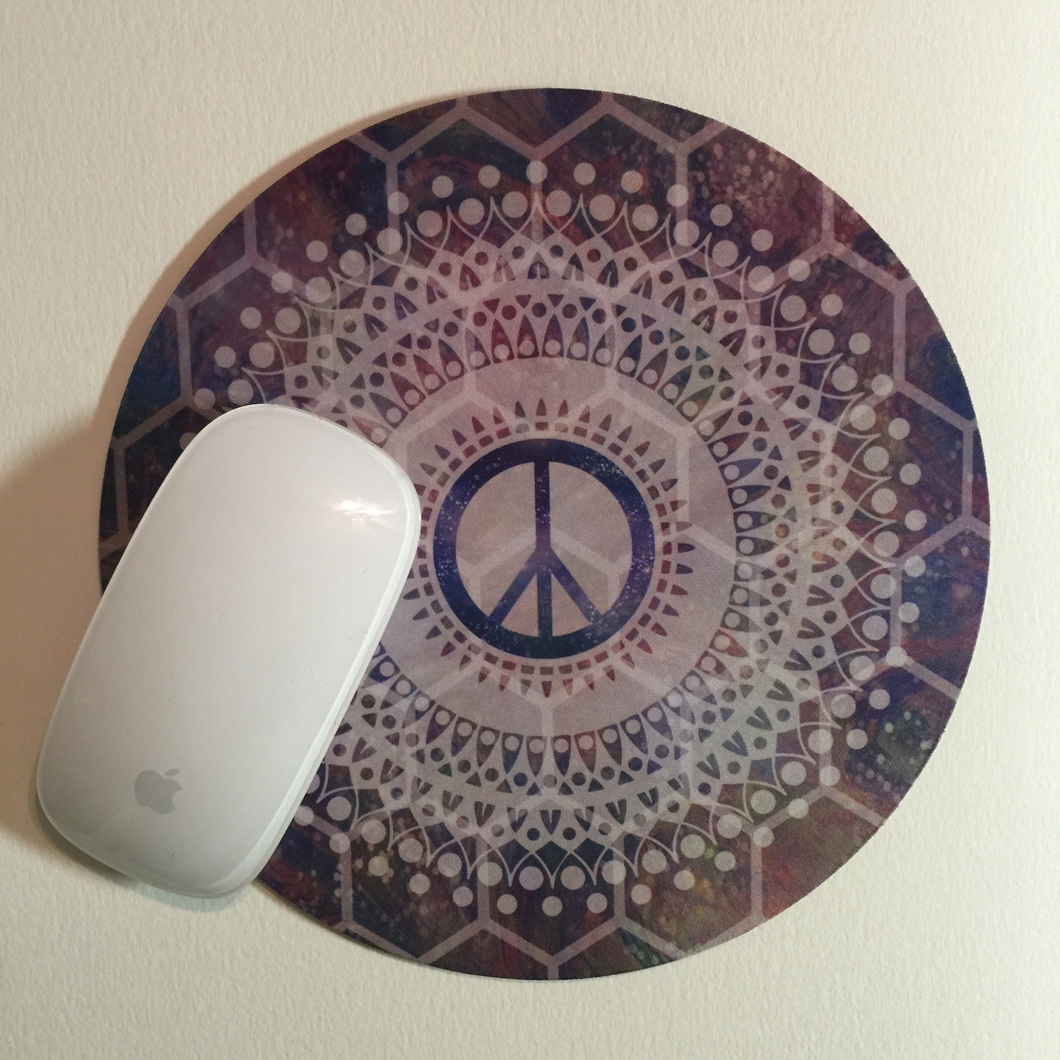 Peace/Mandala Mousepad made with sublimation printing