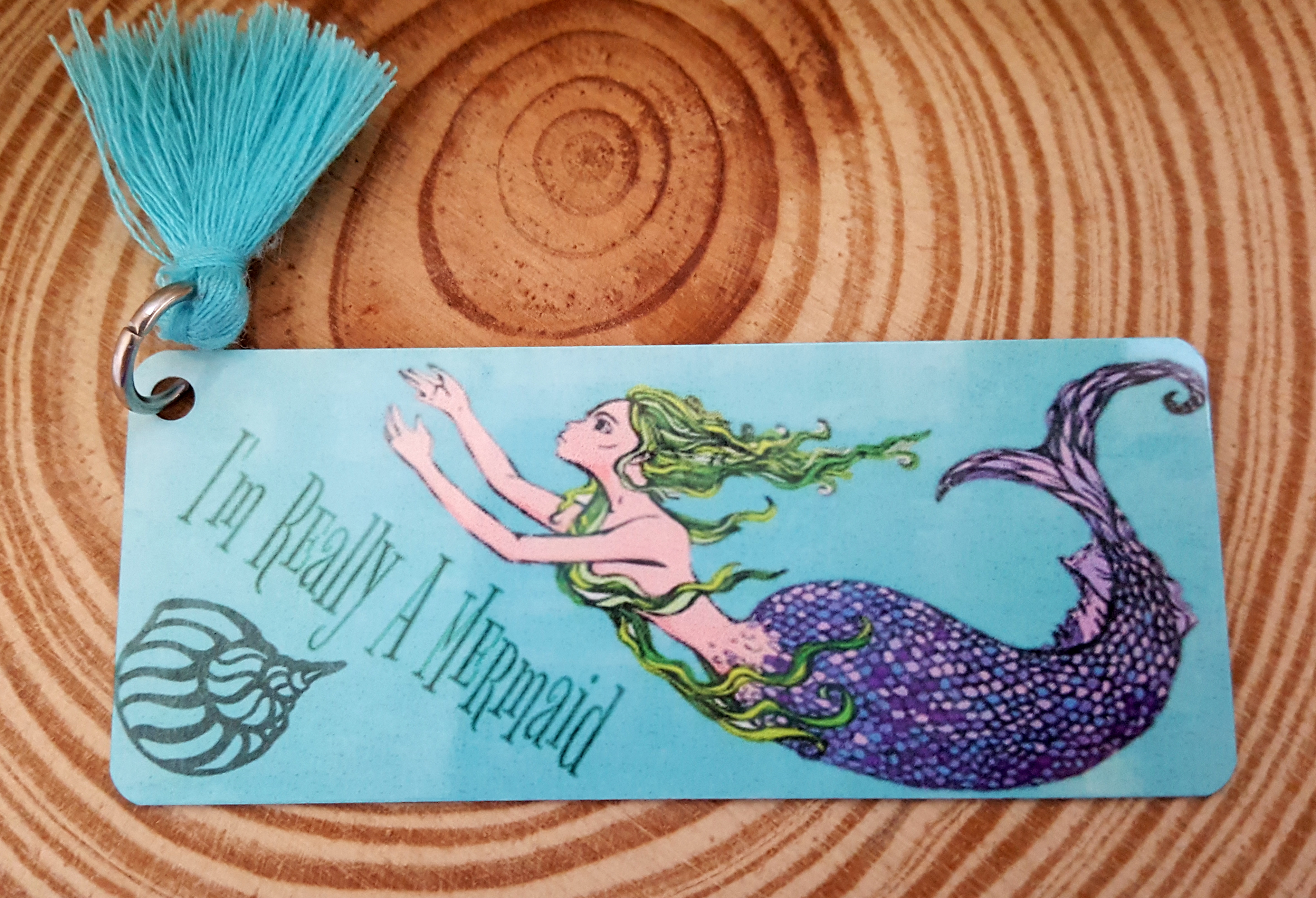 Mermaid Bookmark made with sublimation printing