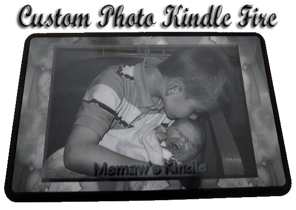 B & W Kindle Fire made with sublimation printing