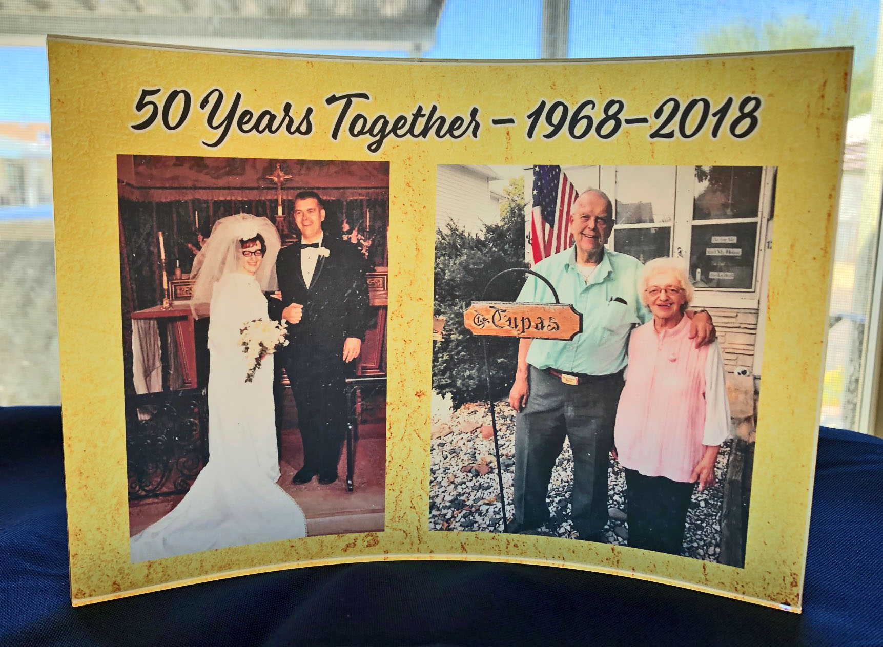 50th Wedding Anniversary made with sublimation printing