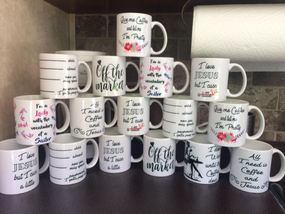 Coffee Mugs made with sublimation printing