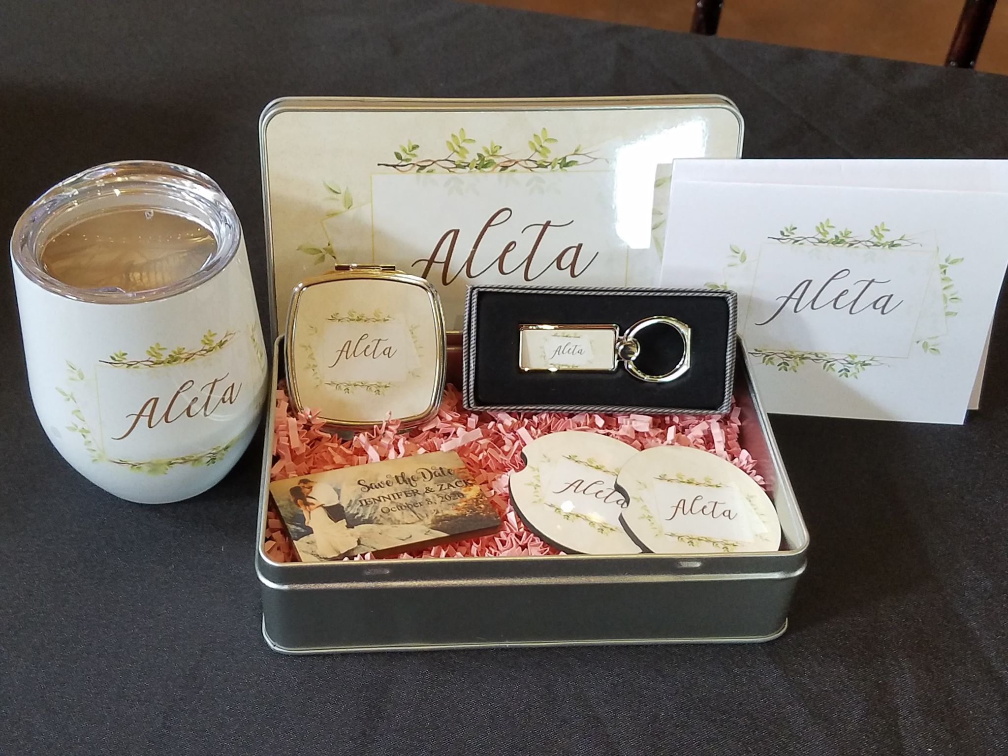 Spring Bridal  Party Gift Set made with sublimation printing