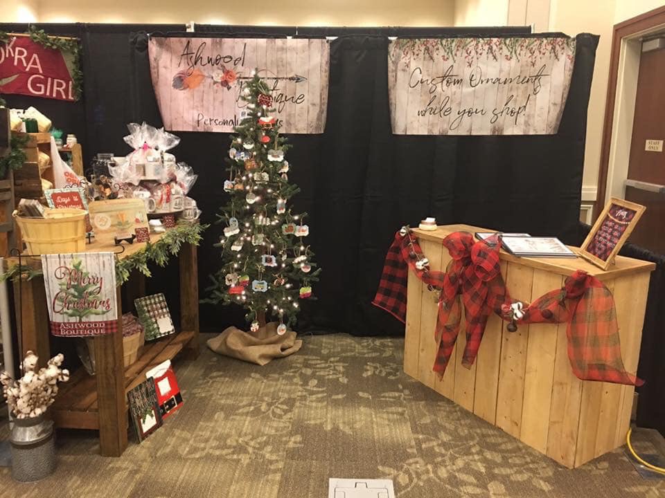 Christmas craft show display